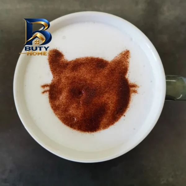 شابلون قهوه مدل ملوس گربه