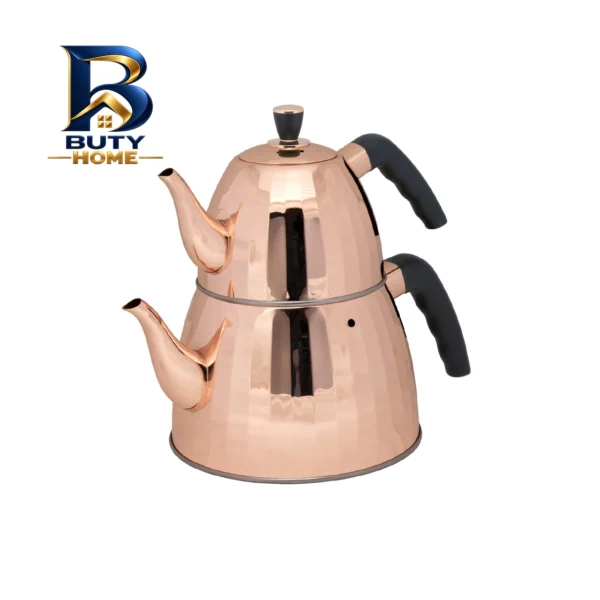 ست کتری و قوری نیکولو مدل دسته بغل گنجایش ۳ لیتر ۱ لیتر اصل