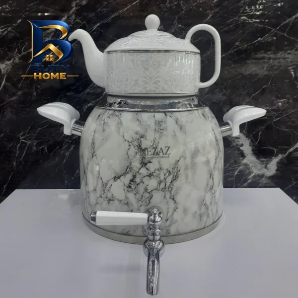 ست کتری و قوری نزاز مدل قالب ترک با طرح سنگ