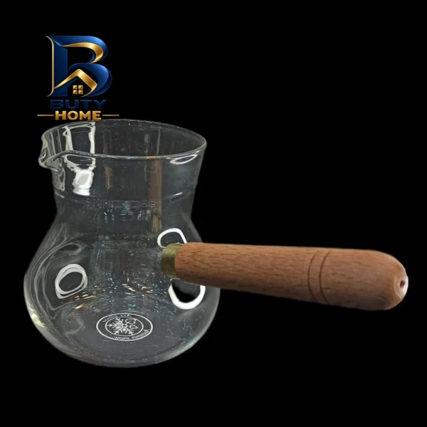 شیرجوش پیرکس با دسته چوبی