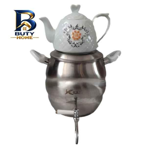 ست کتری و قوری مدل روگازی کد ۰۶ گنجایش ۶ لیتر گنجایش ۱ لیتر اصل
