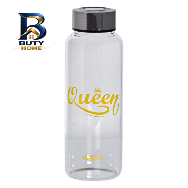 بطری شیشه ای یونیک با طرح queen کد 3052