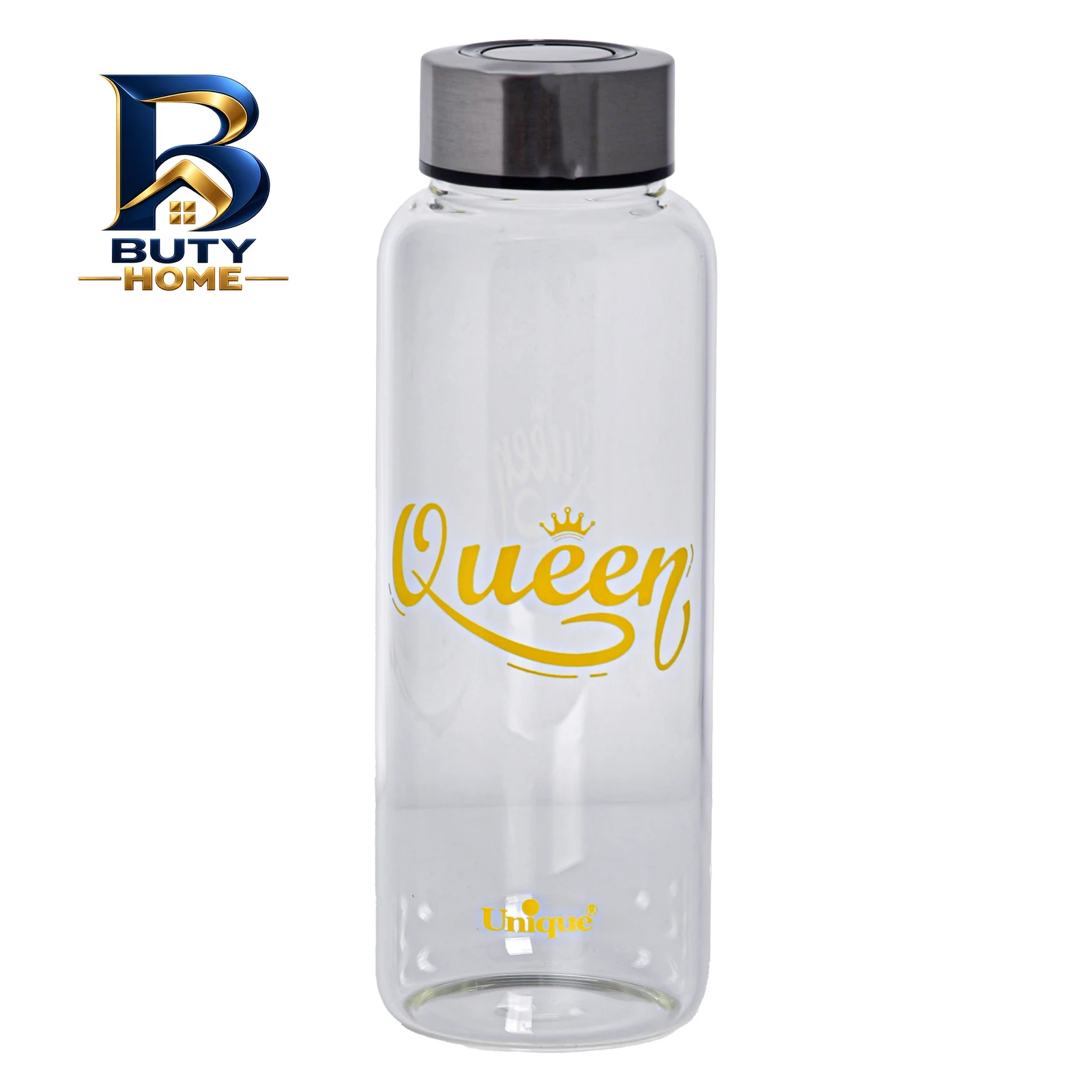 بطری شیشه ای یونیک با طرح queen کد 3052