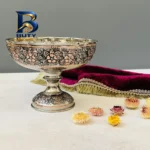 ست پذیرایی مسی مدل قلم زنی کد ZH۳۲۰.۱۴ مجموعه چهار عددی اصل