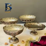 ست پذیرایی مسی مدل قلم زنی کد ZH۳۲۰.۱۴ مجموعه چهار عددی اصل