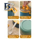 ظرف غذا گورمت مدل دو طبقه با طراحی دایره ای