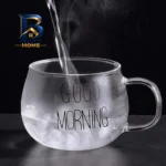 لیوان شیشه ای مدل GOOD MORNING