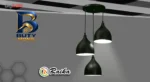 لوستر رایکا ۳ شعله مدل شیپوری کوتاه کد ROS۷۶۰ اصل