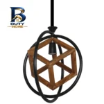 لوستر 1 شعله شاهان تک مدل wood 13 با طراحی زیبا