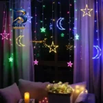 ریسه ال ای دی طرح ستاره و ماه نامنظم طول 2.5 متر