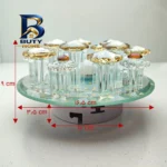 چراغ سقفی زد اف آر مدل کریستالی سه حالته کد 6880
