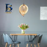 لوستر مدل چراغ آویز چوبی کد L۱۹ اصل