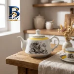 قوری چینی زرین ایران مدل لندنی ۵ ویلیج درجه ۳