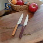 چاقو آشپزخانه با تیغه استیل و دسته چوب مدل 01