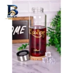 بطری شیشه ای یونیک با طرح queen کد 3052