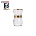 ست نعلبکی و استکان 12 پارچه سری گلد کد 309