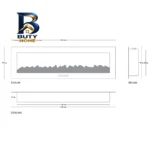 شومینه دیواری برقی بیستون مدل D.Z_۲۰۰_T_L۴.bs اصل