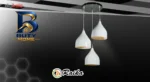 لوستر رایکا ۳ شعله مدل شیپوری کوتاه کد ROS۷۶۰ اصل