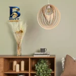 لوستر مدل چراغ آویز چوبی کد L۱۹ اصل
