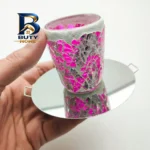 قاب چراغ هالوژن مدل دکوراتیو طرح کریستال پایه G۴ کد G۱۶ بسته ۲ عددی اصل