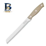 سرویس چاقو ۱۳ پارچه با تیغه استیل و دسته چوبی هپی کیچن مدل Stone Knife 13 و استند