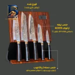 سرویس چاقو آشپزخانه ۵ پارچه کوکینگ فلیم مدل SW Pro 5