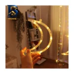 ریسه ال ای دی طرح ماه و ستاره نامنظم مدل آویز کنترل دار طول ۲.۵ متر اصل