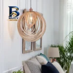 لوستر مدل چراغ آویز چوبی کد L۱۹ اصل