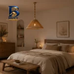 لوستر بافتنی مدل مکرومه طرح مخروطی کد 066
