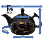 ست قوری و وارمر مدل شقایق کد 2415 با گنجایش 600 میلی لیتر