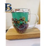 لیوان مدل دوجداره طرح گل کد MA۰۰۱ اصل