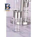ست آبلیموخوری و ظرف روغن مدل گردان کد 1634 مجموعه ۵ عددی