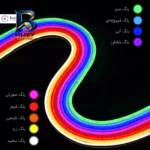 ریسه نئون فلکسی مدل v۱۲ طول ۵ متر اصل