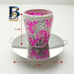 قاب چراغ هالوژن مدل دکوراتیو طرح کریستال پایه G۴ کد G۱۶ بسته ۲ عددی اصل