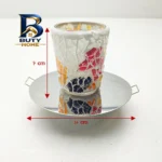 قاب چراغ هالوژن مدل دکوراتیو طرح کریستال پایه G۴ کد G۱۷ بسته ۲ عددی اصل