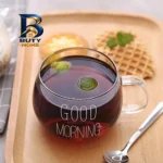 لیوان شیشه ای مدل GOOD MORNING