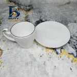 ست فنجان و نعلبکی ۱۲ پارچه مدل خط طلا کد 360021