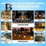 چراغ خورشیدی پارکی مدل Solar Deck بسته ۱۲ عددی