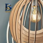 لوستر مدل چراغ آویز چوبی کد L۱۹ اصل