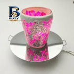 قاب چراغ هالوژن مدل دکوراتیو طرح کریستال پایه G۴ کد G۱۶ بسته ۲ عددی اصل