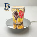 قاب چراغ هالوژن مدل دکوراتیو طرح کریستال پایه G۴ کد G۱۷ بسته ۲ عددی اصل