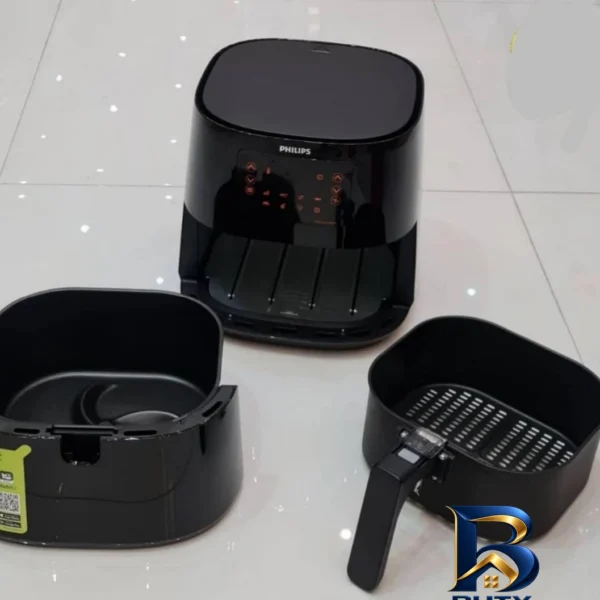 نمای جزئیات سرخ کن بدون روغن فیلیپس مدل 9270 با سه شاخ پرداخت و جزئیات مواد