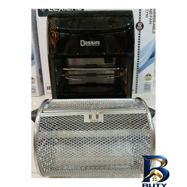نمای جزئیات سرخ کن هواپز بدون روغن ۱۴ لیتری دسینی مدل DS-۸۷۷D با بیش از ۷ برنامه پخت، ظرفیت ۱۴ نفره اصل پرداخت و جزئیات مواد