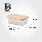 ظرف نگهدارنده لیمون مدل درب چوبی کد HS۲۲۱۱ مجموعه ۳ عددی اصل