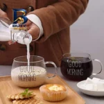 لیوان شیشه ای مدل GOOD MORNING
