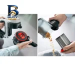 جارو شارژی عصایی ۱۸ ولت بوش مدل BCS۷۱۲GB با قابلیت استفاده دستی، تنظیم مکش در ۳ حالت و لوله تاشو، دارای برس گردان EasyClean، چراغ پارویی، مخزن قابل شستشو ۲ باتری اصل