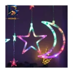 ریسه ال ای دی طرح ماه و ستاره نامنظم مدل آویز کنترل دار طول ۲.۵ متر اصل