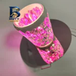 قاب چراغ هالوژن مدل دکوراتیو طرح کریستال پایه G۴ کد G۱۶ بسته ۲ عددی اصل