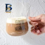 لیوان شیشه ای مدل GOOD MORNING
